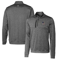 Men's Cutter & Buck Steel Delaware Fightin' Blue Hens Vault Big Tall Stealth Quarter-Zip Pullover Top