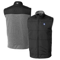 Men's Cutter & Buck Fresno State Bulldogs Vault Big Tall Stealth Hybrid Windbreaker Full-Zip Vest