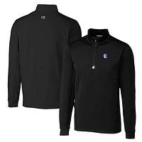 Men's Cutter & Buck Black Fresno State Bulldogs Big Tall Traverse Stretch Quarter-Zip Pullover Top