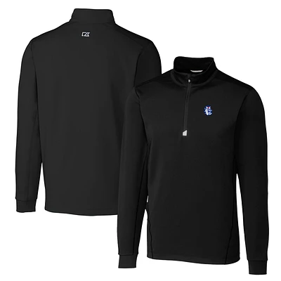 Men's Cutter & Buck Black Fresno State Bulldogs Big Tall Traverse Stretch Quarter-Zip Pullover Top