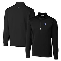 Men's Cutter & Buck Black Fresno State Bulldogs Big Tall Traverse Stretch Quarter-Zip Pullover Top