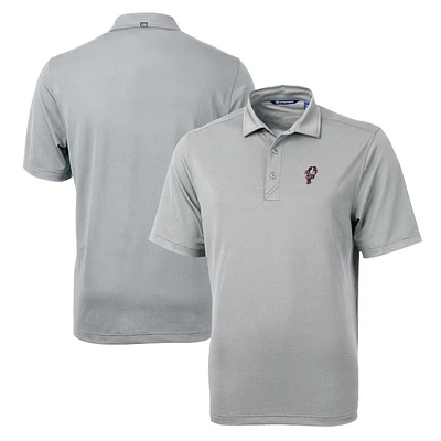 Men's Cutter & Buck Gray Ohio State Buckeyes Team Big Tall Virtue Eco Pique Recycled Polo