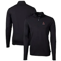 Men's Cutter & Buck Alabama Crimson Tide Team Big Tall Virtue Eco Pique Recycled Quarter-Zip Pullover Top