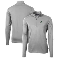 Men's Cutter & Buck Portland State Vikings Team Big Tall Virtue Eco Pique Recycled Quarter-Zip Pullover Top