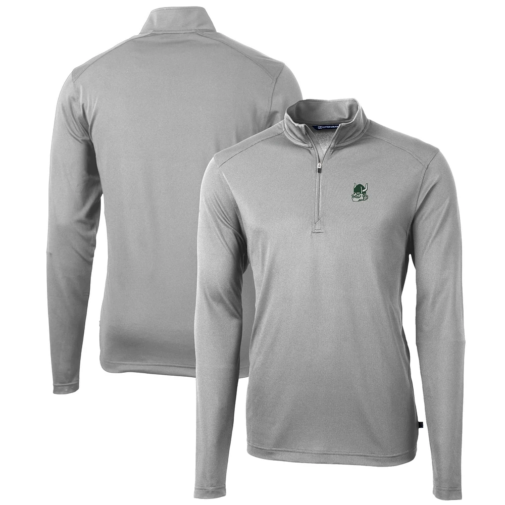 Men's Cutter & Buck Portland State Vikings Team Big Tall Virtue Eco Pique Recycled Quarter-Zip Pullover Top