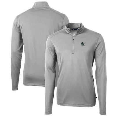 Men's Cutter & Buck Portland State Vikings Team Big Tall Virtue Eco Pique Recycled Quarter-Zip Pullover Top