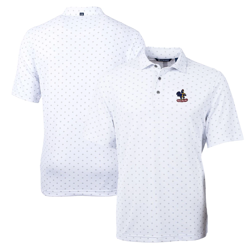 Men's Cutter & Buck Delaware Fightin' Blue Hens Team Big Tall Virtue Eco Pique Tile Print Polo