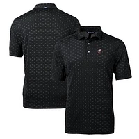 Men's Cutter & Buck Black Ohio State Buckeyes Team Big & Tall Virtue Eco Pique Tile Print Polo