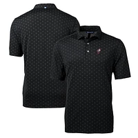 Men's Cutter & Buck Black Ohio State Buckeyes Team Big & Tall Virtue Eco Pique Tile Print Polo