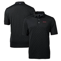 Men's Cutter & Buck Black Texas Tech Red Raiders Team Big Tall Virtue Eco Pique Tile Print Polo
