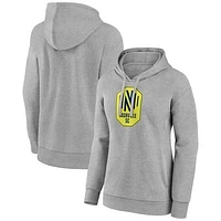 Women's Gray Nashville SC Official Logo Pullover Hoodie