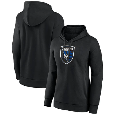 Women's Black San Jose Earthquakes Official Logo Pullover Hoodie