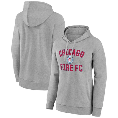 Women's Gray Chicago Fire Victory Arch Pullover Hoodie