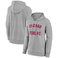 Women's Gray Chicago Fire Victory Arch Pullover Hoodie