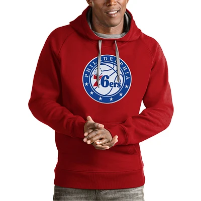 Men's Antigua Philadelphia 76ers Team Logo Victory Pullover Hoodie