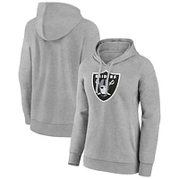 Women's Gray Las Vegas Raiders Primary Logo Pullover Hoodie