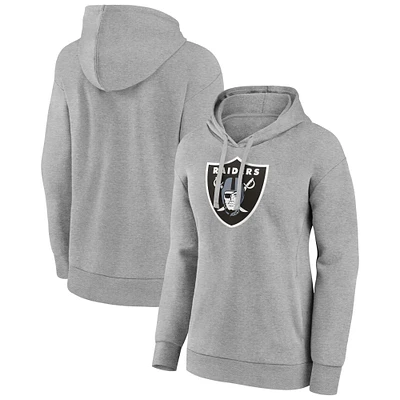 Women's Gray Las Vegas Raiders Primary Logo Pullover Hoodie