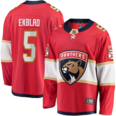 Men's Fanatics Aaron Ekblad Red Florida Panthers Home Team Breakaway Player Jersey