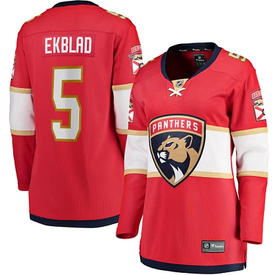 Women's Fanatics Aaron Ekblad Red Florida Panthers Home Team Breakaway Player Jersey