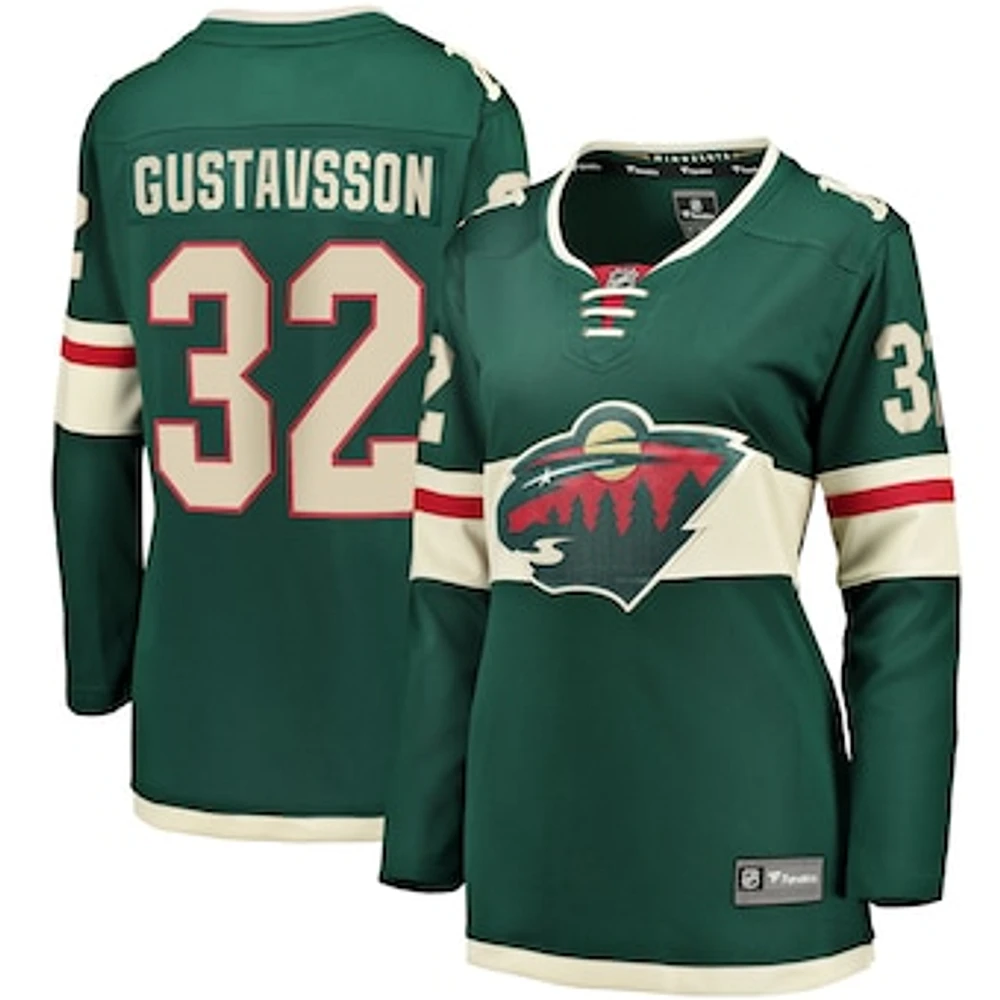 Women's Fanatics Filip Gustavsson Green Minnesota Wild Home Breakaway Player Jersey