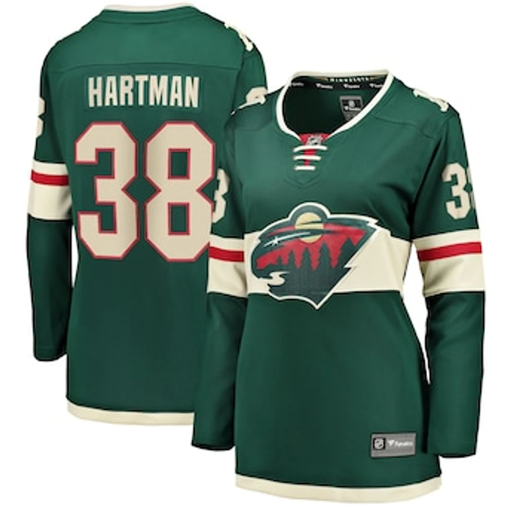 Women's Fanatics Ryan Hartman Green Minnesota Wild Home Breakaway Player Jersey