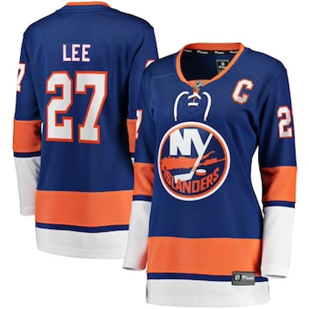 Women's Fanatics Anders Lee Royal New York Islanders Home Captain Patch Breakaway Player Jersey