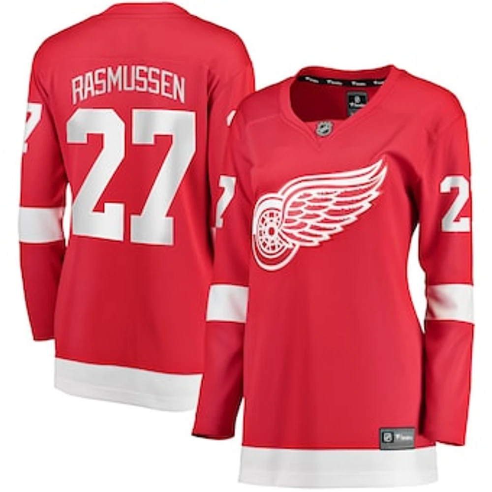 Women's Fanatics Michael Rasmussen Red Detroit Wings Home Breakaway Player Jersey