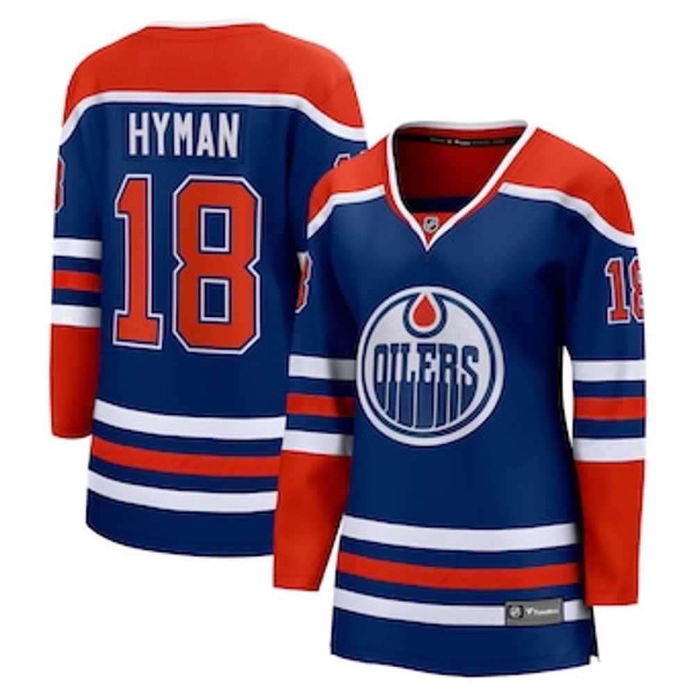 Women's Fanatics Zach Hyman Royal Edmonton Oilers Home Breakaway Player Jersey