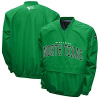 Men's Franchise Club Kelly Green North Texas Mean Members Windshell V-Neck Pullover Jacket