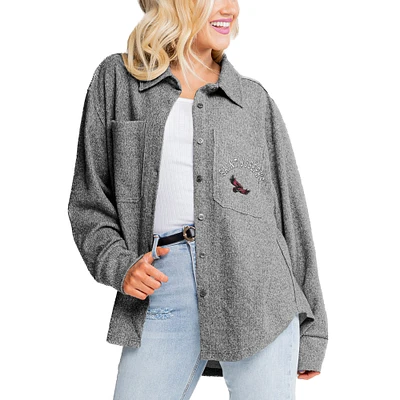 Women's Gameday Couture Gray Saint Joseph's Hawks Switch It Up Tri-Blend Button-Up Shacket