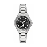 Women's Bulova Black Alabama Crimson Tide Stainless Steel Sport Classic Watch