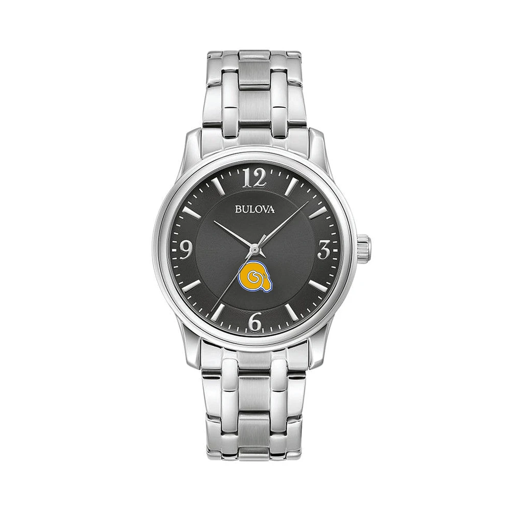 Men's Bulova Black Albany State Golden Rams Stainless Steel Corporate Collection Watch