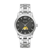 Men's Bulova Black Bowie State Bulldogs Stainless Steel Corporate Collection Watch