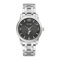 Men's Bulova Black Fort Valley State Wildcats Stainless Steel Corporate Collection Watch
