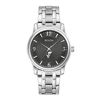 Men's Bulova Black Fort Valley State Wildcats Stainless Steel Corporate Collection Watch