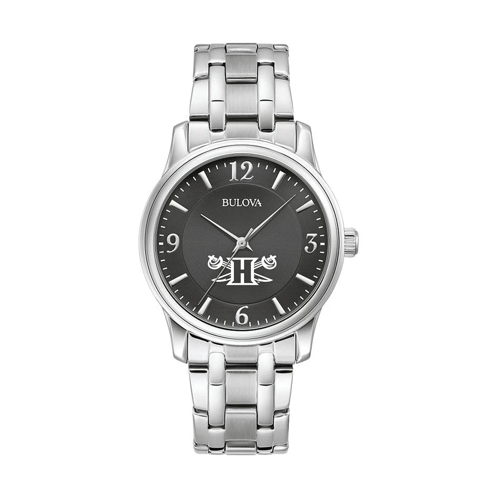 Men's Bulova Black Hampton Pirates Stainless Steel Corporate Collection Watch
