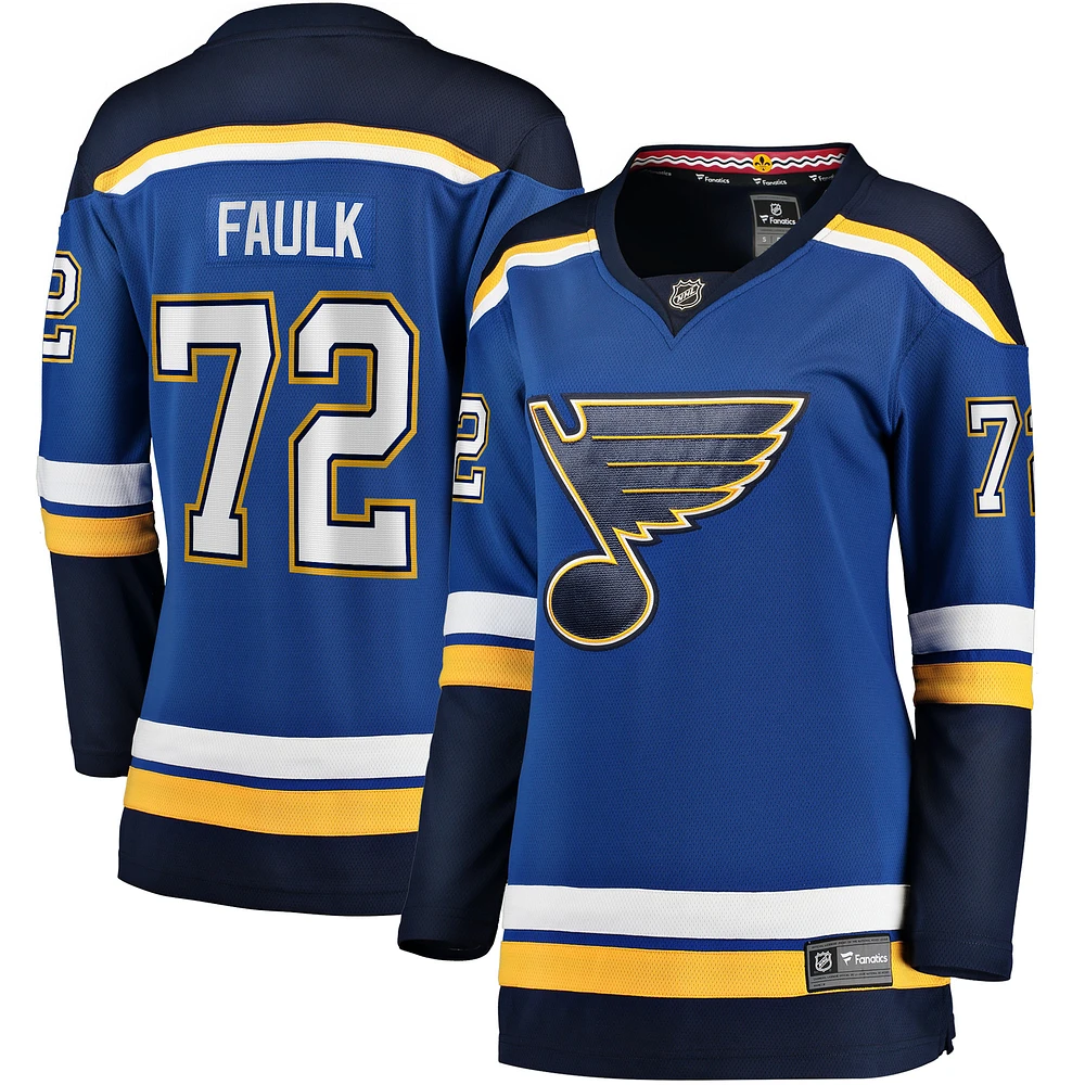 Women's Fanatics Justin Faulk Blue St. Louis Blues Home Breakaway Player Jersey