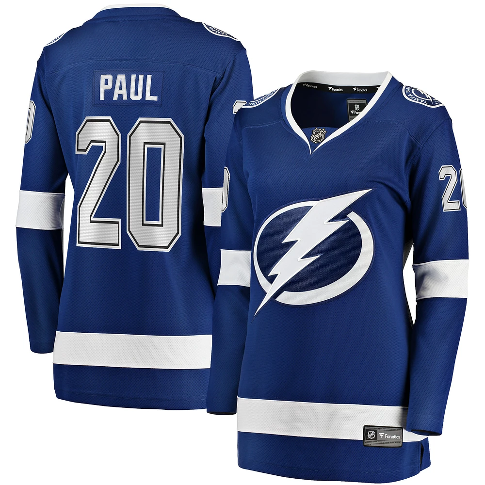 Women's Fanatics Nicholas Paul Blue Tampa Bay Lightning Home Breakaway Player Jersey