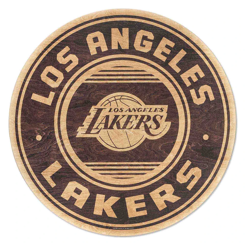 Los Angeles Lakers 23'' x 23'' Circle Logo Wood Sign