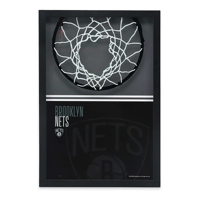 Brooklyn Nets 12'' x 17'' Glass Framed Sign