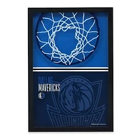 Dallas Mavericks 12'' x 17'' Glass Framed Sign