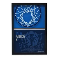 Dallas Mavericks 12'' x 17'' Glass Framed Sign
