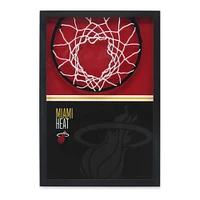 Miami Heat 12'' x 17'' Glass Framed Sign