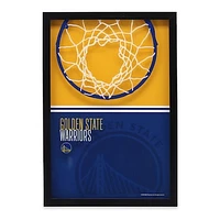 Golden State Warriors 12'' x 17'' Glass Framed Sign