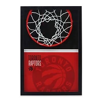 Toronto Raptors 12'' x 17'' Glass Framed Sign
