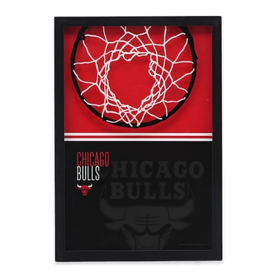 Chicago Bulls 12'' x 17'' Glass Framed Sign
