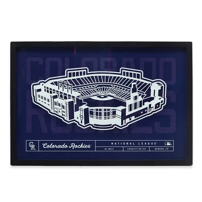 Colorado Rockies 16'' x 23'' Stadium Glass Framed Sign