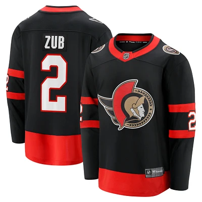 Men's Fanatics Artem Zub Black Ottawa Senators Home Breakaway Player - Jersey