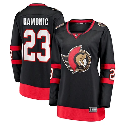 Women's Fanatics Travis Hamonic Black Ottawa Senators Home Breakaway Player - Jersey