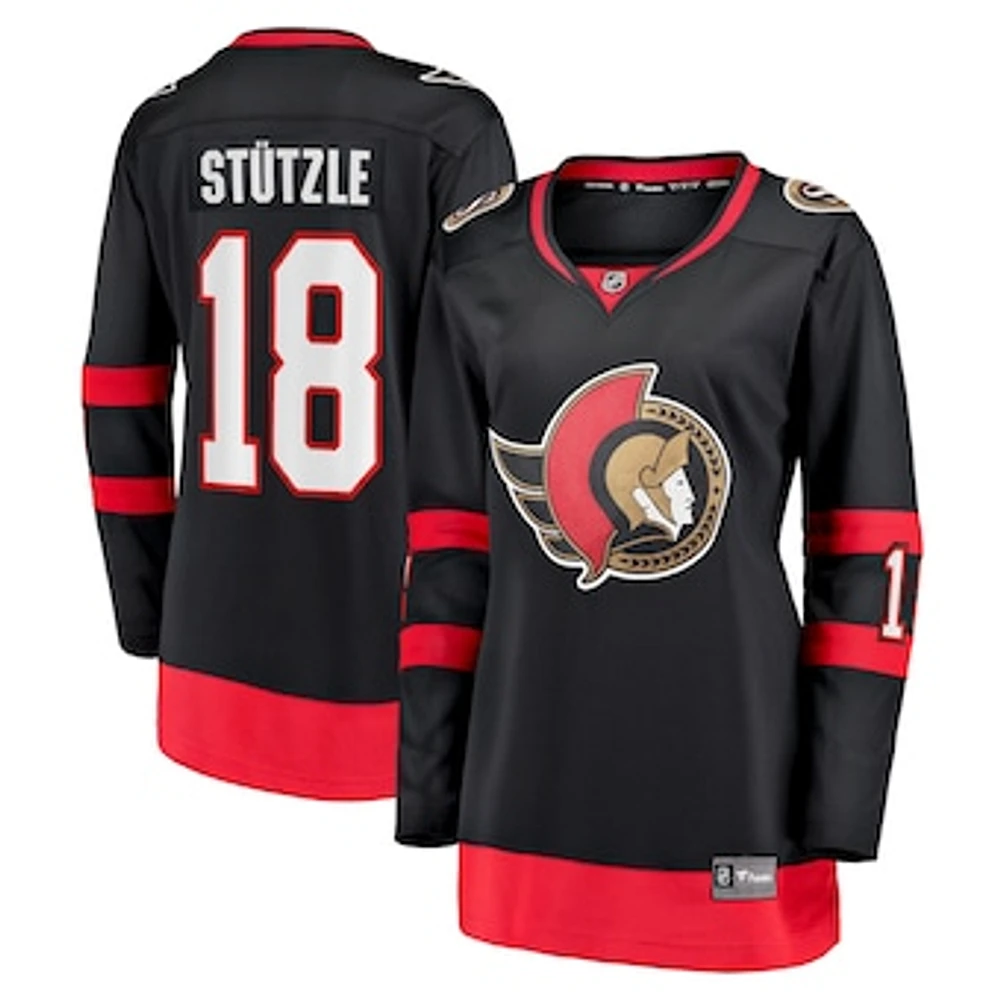 Women's Fanatics Tim Stutzle Black Ottawa Senators Home Breakaway Player - Jersey